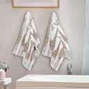 Brown White Giraffe Hand Towels for Bathroom Set of 2,Cute Wild Animal Africa Safari Giraffes Kitchen Towels,Microfiber Absorbent Decorative Guest Bathroom Towels for Face,Shower,Gym 14"x28"