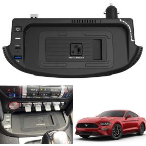 Ford Mustang Car Wireless Charger, Cell Phone Qi Charging Station Pad fits for 2015-2023 Ford Mustang Accessories