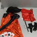 Latocos Kids Magician Costume Boys Girls Magic Kits with Vest Bag Zipper Gloves Hat Cape Wand Halloween Dress Up (M(5-7Y))