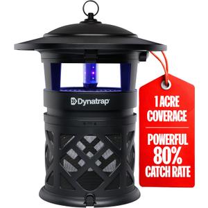 DynaTrap DT2030SR Fly Traps Outdoor - Mosquito & Flying Insect Killer for 1 Acre  Kills Flies, Gnats, Wasps - Bug Zapper Alternative - Black