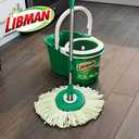 Libman Spin Mop and Bucket  Complete Floor Cleaning System Features a Microfiber Mophead, Adjustable Handle, and Durable Spin Compartment