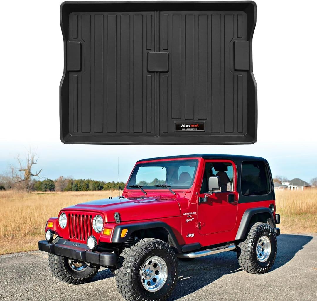 Custom All Weather TPE Cargo Mats Trunk Liner for 1997-2006 Jeep Wrangler TJ/LJ Accessories (for 1997-2006 Jeep Wrangler TJ/LJ Cargo Mats) Custom All Weather TPE Cargo Mats Trunk Liner for 1997-2006 Jeep Wrangler TJ/LJ Accessories (for 1997-2006 Jeep Wrangler TJ/LJ Cargo Mats)
