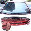 Car Rubber Sealing Strip Torcarvh Car Weather Stripping Protection Door Edge Windshield Adhesive T Shape Sealing Strip Cover Leak Sound Proofing (14mm, 3M)