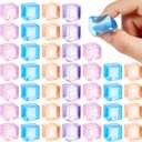 Poen 50 Pcs Stress Balls Fidget Toys Cube Toys Fidget Stress Relief Sensory Cube Balls 0.7 x 0.7 Inches for Adults Party Favors Gifts, Random Colors