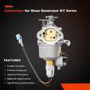 Carburetor Carb with Gaskets for Onan Cummins Generator & Microquiet 4000-Watt 4KYFA26100 4KYFA26100P 4KYFA26100K Replace# A042P619, A041D736, 146-0785