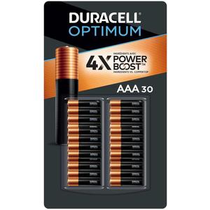 Duracell Optimum AAA Batteries with 4X Power Boost Ingredients, 30 Count