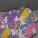 Softan Kids Snuggies Wearable Fleece Blanket with Sleeves & Foot Pocket for Kids Girls Boys, Lightweight Soft Blanket,Glow in the dark Rainbow Unicorn