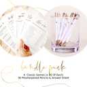 GardenCity Bridal Shower Games Bundle - 5 Bridal Shower Games and Pencils for 30 Guests, Double-Sided Cards, Minimalist