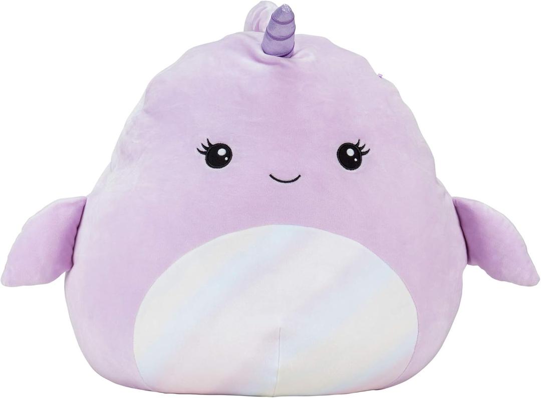 Squishmallows Official Kellytoy Plush 16" Naomi the Narwhal - Ultrasoft Stuffed Animal Plush Toy 