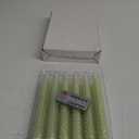 Flameless Taper Candles Green Pastel Flickering with Remote Timer, Battery Operated Warm 3D Wick LED Spiral Candles 6 Pack 9.8" Real Wax Wedding Home Birthday Spring Decor