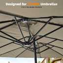 15ft Double-sided Umbrella Replacement Canopy Cover,12 ribs Large Triple Parasol Top For Market Outdoor Patio ShadesFrame not Include
