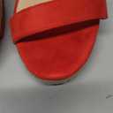 TEMOFON Wedge Sandals for Women Platform: Espadrille Ankle Strap Buckle Wedge - Comfortable Dressy Summer Womens Sandals (7.5, Suede-Red)