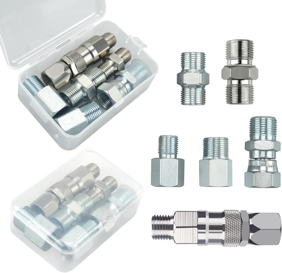 6Pcs Sprayer Joint Set Spray Gun Swivel Joint and Paint Hose Connector Accessories for Airless Paint Sprayer