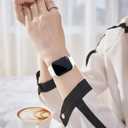 2 x Sport Band Compatible with Apple Watch Bands 40mm 44mm 41mm 38mm 45mm 42mm 49mm Women Men, Soft Silicone Strap Waterproof Replacement for iWatch Bands Series 9 SE 8 7 6 5 4 3 2 1 Ultra/Ultra 2 Black