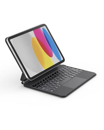 Belkin Pro Keyboard Case w/Magnetic Stand, Backlit Bluetooth Keyboard, Multi-Gesture Controls, Magnetic Apple Pencil Storage Compatibility, & Multimedia Keys for iPad 10th Generation 10.9" - Black
