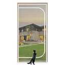 QWR Reinforced Cat Screen Door,Fits Door Opening Size 32''x 80'',Thickened Cat Proof Screen Door Mesh with Zipper Closure for Living Room,Kitchen,Bedroom.