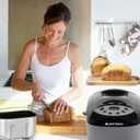 West Bend Hi-Rise Bread Maker Machine Programmable 12 Programs Including Gluten Free & 3 Loaf Sizes and Crust Colors with Traditionally-Shaped Horizontal Bread Pan with Dual Knead Blades, 3-Lb, Gray