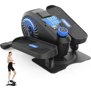 FUNMILY Under Desk Elliptical, Ellipse Leg Exerciser, Standing or Seated Mini Elliptical Machines, Portable Bike Pedal Exerciser for Seniors/Adults, Leg Workout Equipment for Home/Office (Blue)