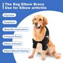 NeoAlly Dog Elbow Brace Protector Pads for Canine Elbow and Shoulder Support Elbow Hygroma, Dysplasia, Osteoarthritis, Elbow Calluses, Pressure Sores and Shoulder Dislocation - L Pair