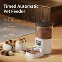 IMIPAW Automatic Cat Feeder, 3L Timed Pet Dry Food Dispenser with Clog-Free Design, Auto Feeder for Cats, 1-6 Meals Per Day, Desiccant Bags, with Stainless Steel