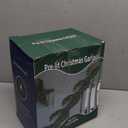 WATERGLIDE 49FT Lighted Christmas Green Garland with 100 Count Clear String Lights, Pre-lit Long Artificial Greenery Garlands, Plug in Holiday Decorative Lights for Indoor Outdoor Decor (Warm White)