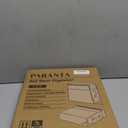 PARANTA Bed Sheet Organizers and Storage, 4 Pack Foldable Linen Closet Organizer, Sheets Set Keeper with Label Handle Window for Blanket Duvet Cover Queen or King Beige