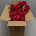 Lifewit Classic Red Artificial Roses Flowers, Faux Long Stem Silk Roses Bulky for DIY Wedding Bouquets Decoration, Centerpieces Arrangements, Velentine,10 Pcs