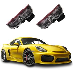High definition LED projection welcome lightLogo Projector Puddle LightsCompatible with Cayenne /718 Boxster/CAYMAN/Macan S/911plug and play (2PCS)