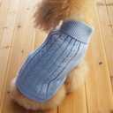 FAMI Dog Clothes Dogs Sweater Soft Puppies Clothing Winter Puppy Sweaters Warm Outfit for Dogs Small XS S Cat Apparel (SkyBlue,X-Small)