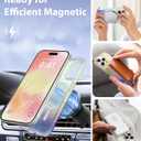 FUNMIKO for iPhone 16 Pro Max Case Rainbow Bling Sparkle Cover for Women,Wireless Charging Compatible,Military Grade Protective Clear Bumper Phone Case - Multicolored