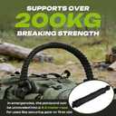 Shoulder Strap, Universal Replacement Adjustable Padded Bag Strap with Metal Hooks for Golf Bags, Luggage, Backpack, Tools in Outdoor Camping Travel Trips (Strap and Black Handle)