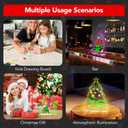 2 x LED Drawing Board for Kids, Christmas Decorations Indoor Acrylic Light up Dry Erase Board LED Note Board 7 Colors, Lighted LED Message Glow Doodle Board Xmas Decor Gift Tree Home Holiday Kids Toy Gift
