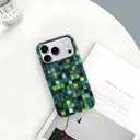 DAIZAG Case Compatible with iPhone 17 Pro,Glossy Durable Shock Protection Cover for Girl Women,Mosaic Glass Checkered Style