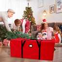 AerWo Christmas Tree Storage Bag 7.5 ft, Large Christmas Tree Storage Box, Christmas Storage Containers Fits Up to 7.5 Ft Artificial Trees Heavy Duty 600D Oxford Xmas Holiday Tree Bag with Dual Zipper