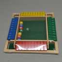 Shut the Box Game 4 Player, Colorful Dice Games, Premium Wooden Dice Board, Fun Close the Box, Puzzle Wooden Games with 8 Dices, Educational Table Math Holiday Games for Kid