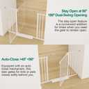 Miumoon 29.7-46" Baby Gate for Stairs with Banister Adapter Y-Spindle Rods, 30.5" Tall, Easy-Install Pressure Mounted Baby Gate for Doorways, Auto-Close Dog Gate Indoor for Child and Pets