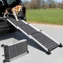 Dog Ramp for Car 63" L x 17", Telescoping Portable Pet Ramps 440LBS Capacity with Non-Slip Surface for Small Medium Dogs to Get in Car Outdoor