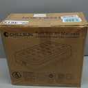 CHILLSUN Twin Air Mattress with Built in Pump for Guest & Home, 16" Inflatable Blow Up Mattress, Air Bed with Carrying Bag for Camping, Raised Elevated Double High Air Mattresses Foldable & Portable (Purple)