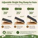 Dog Ramp for Stairs, Foldable Stair Wedges Assist for Small Dogs, 4 Pack | Dog Door Ramp Adjustable Stair Ramp for Dogs Solid Wood Pet Steps for Elderly Dog, Senior, Short-Legged and Injured Pets