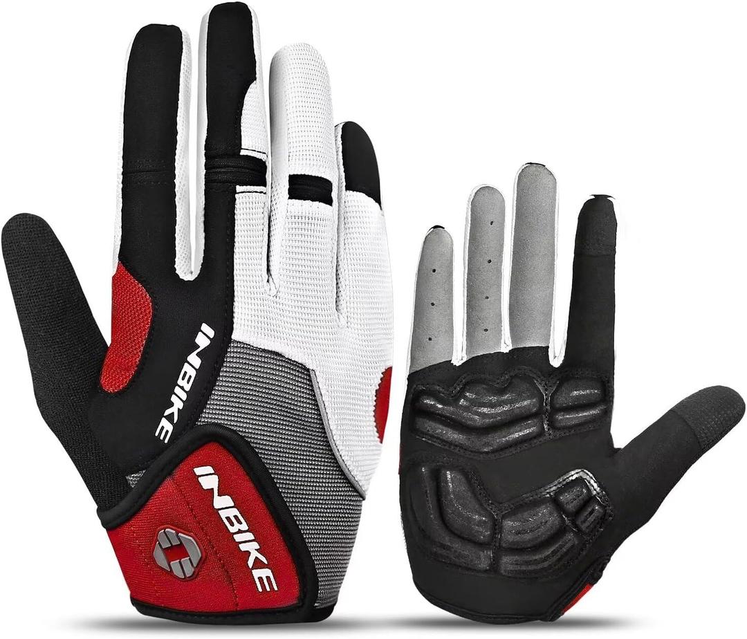 INBIKE Cycling Gloves for Men/Women Bike Gloves with Touchscreen-Padded Anti-Slip Mountain Biking MTB Bicycle Gloves for Cycling/Workout/Gym/Outdoor XXL Bright Red