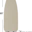 Household Essentials Wide Mega Ironing Board 4-Leg, Steel Top Pressing Station, Heat-Resistant Fiber Pad and Cotton Cover, Includes Sleeve Board and Iron Rest with Hanger Bar, Silver Frame