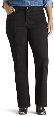 Lee Womens Plus Size Instantly Slims Classic Relaxed Fit Monroe Straight Leg Jean 18W Medium