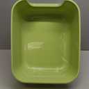 Large Cat Litter Box with High Sides,Cat Boxes for Indoor Cats,Cat Litter Pan for Kitty,Litter Box with Low Entry,Easy to Clean,Anti-Splashing (Green)