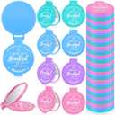 36 Pcs 2.76 Inch Inspirational Compact Mirror Bulk Party Favors Purse Small Mirror Pocket Mini Gifts for Women Adult Coworker Mother's Day Teacher Graduation Friends (Mixed Color)
