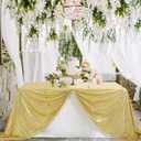 Pufogu 60"x120" Gold Sequin Tablecloth Rectangular Glitter Gold Table Cloths for Birthday Wedding Bridal Baby Shower Party Decorations