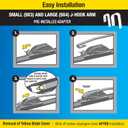 Rain-X 830126 Silicone Endura Wiper Blades, 26 Inch Windshield Wipers (Pack of 1), Automotive Replacement Windshield Wiper Blades With Two Times Longer-Lasting Resilient Silicone Rubber Squeegee