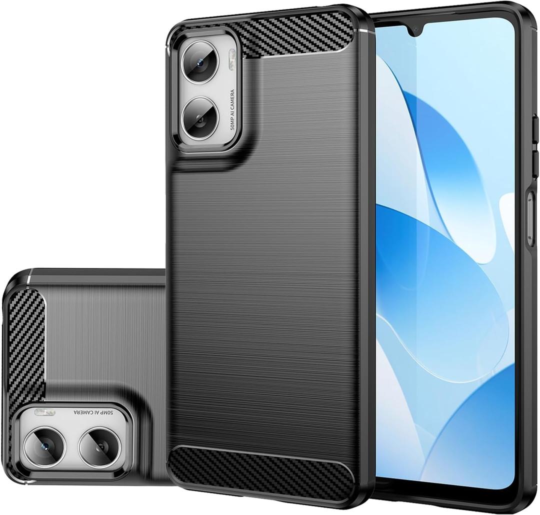 Case for Moto G06 Case/Moto G06 Power, Slim Thin Phone Cover TPU Soft Back Cases Anti-Scratch Shockproof Protective Cover for Motorola Moto G06 Black