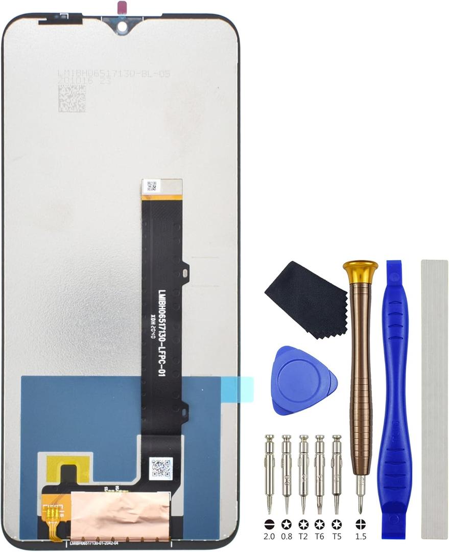 Full LCD Digitizer Touch Screen Assembly Replacement for LG K41S LM-K410 LMK410EMW LM-K410EMW Black