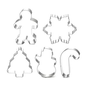 Christmas Cookie Cutter Set - 9 Piece Holiday Cookies Molds - Snowman, Christmas Tree, Gingerbread Man, Candy Cane, Snowflake