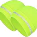 Geyoga 6 Pack High Visibility Reflective Beanie Hat with Reflective Stripe Safety Beanies Hat for Outdoor Work Sports & More(Fluorescent Green)